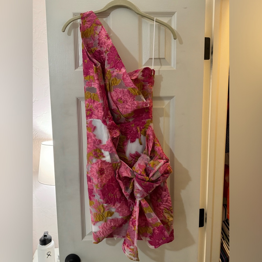 Pink floral dress
